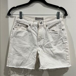 Everlane White The Denim Short Jean Shorts Size 23